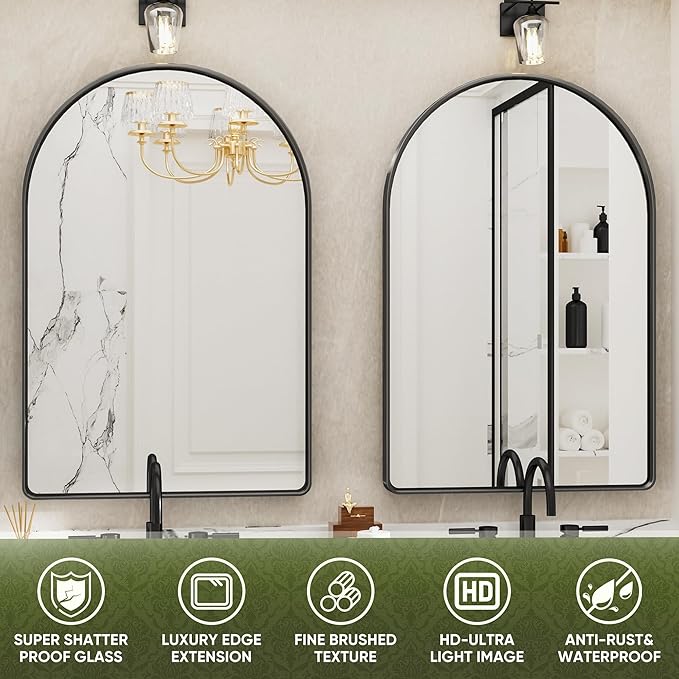 Suidia 24" x 36" Bathroom Mirror, Bathroom Vanity Mirror Metal Framed, - Image 5