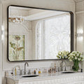 Bathroom Mirror 30x48 inch, Modern Round Corner Bathroom Vanity Mirror by VooBang