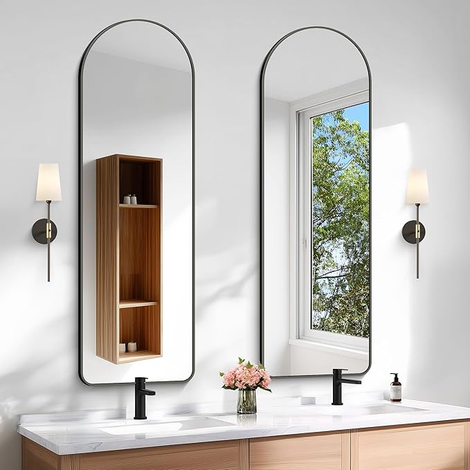 Arched Bathroom Mirror, Wall Mounted Mirror, Living Room, Vertically Hanging - Image 7