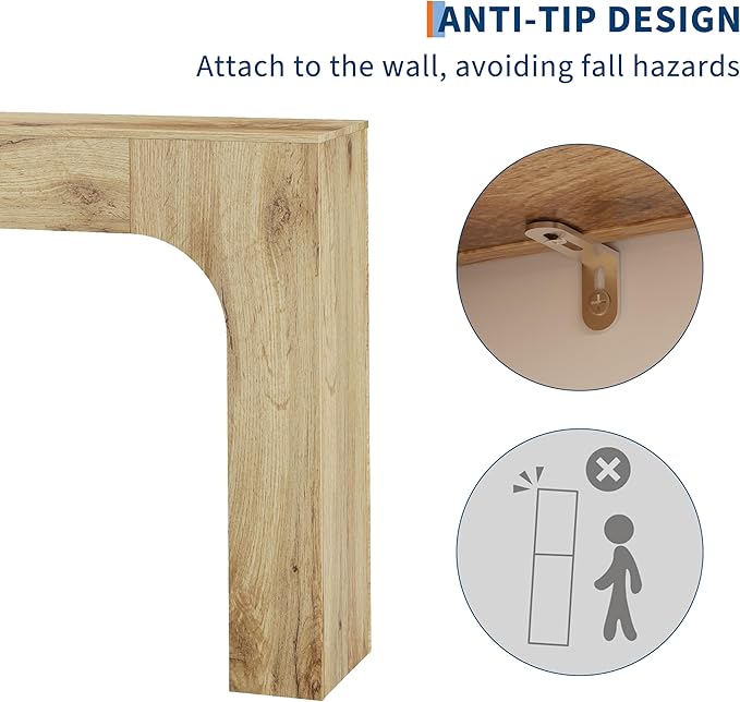 43 Inch Farmhouse Long Console Table, Wooden Sofa Table - Image 7