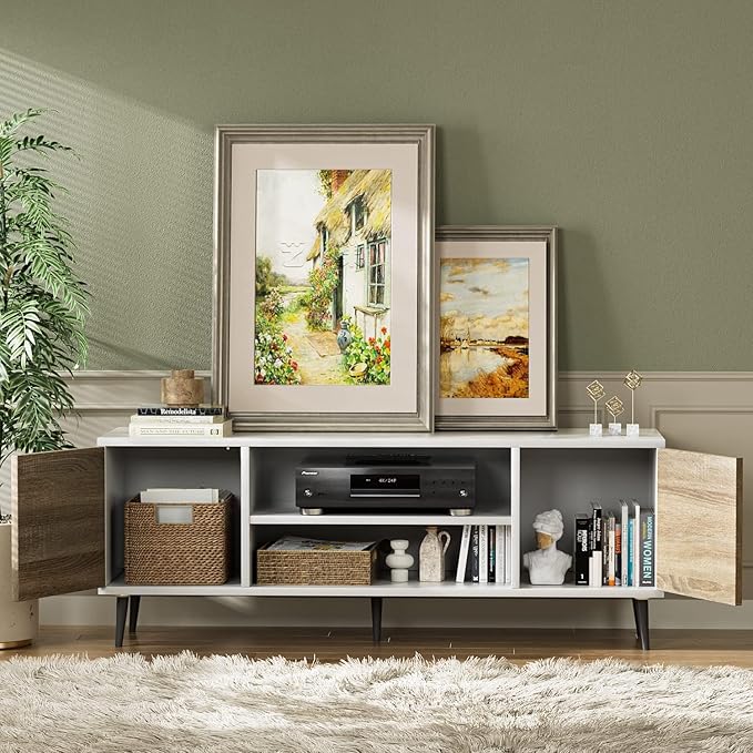YESHOMY Modern TV Stand for 65" Television, Entertainment Center - Image 4