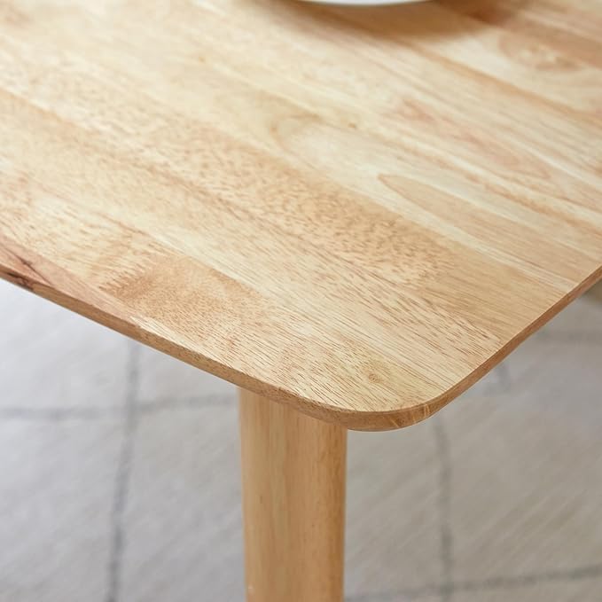 Livinia Aslan 70.9" Malaysian Oak Rectangular Wooden Dining Table/Large Solid - Image 6