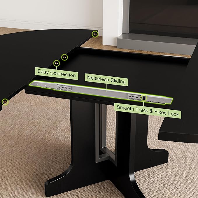 Feonase 59" Round Extendable Dining Room Table - Image 4