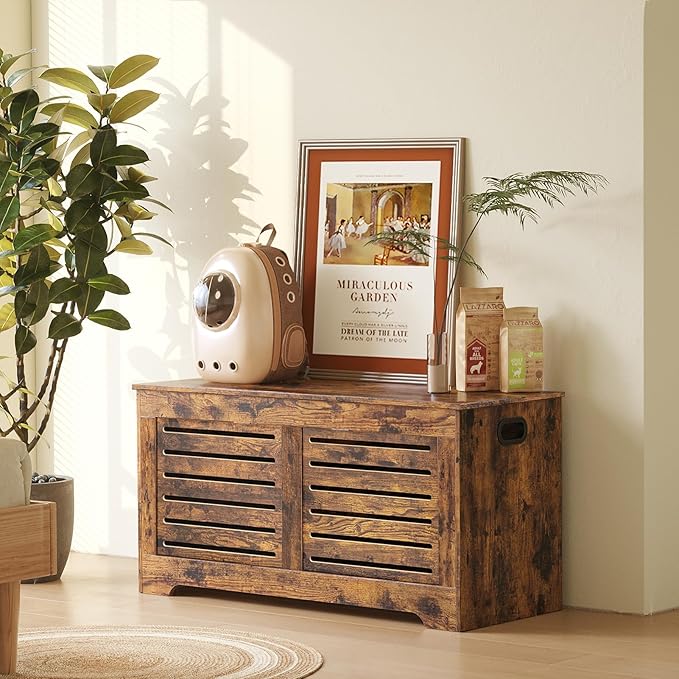DINZI LVJ Storage Chest, Flip-Top Wooden Toy Box - Image 5