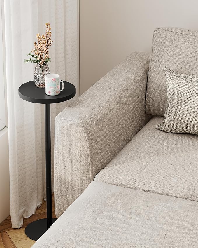 TUTOTAK Tall Round Side Table, Small End Table, Beside Table, Drink Table - Image 3