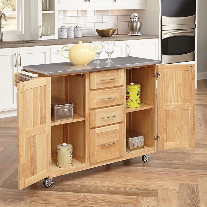 Homestyles General Line Kitchen Cart, 52.5 in. x 18 in. x 36 in - Image 6