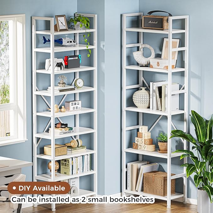 SUPERJARE Triple 5 Tier Bookshelf, Bookcase - Image 6