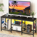 YGEOMER Black TV Stand Entertainment Center by YGEOMER