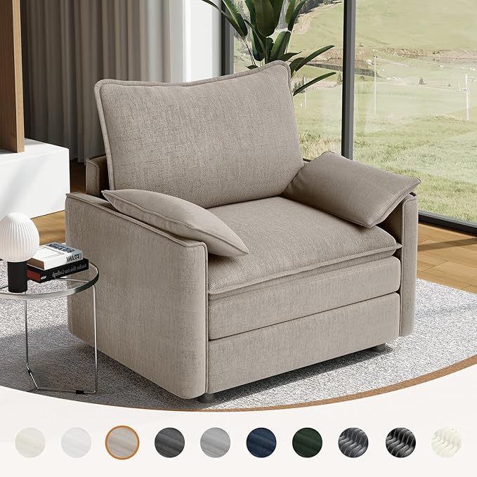 Vesgantti 40" Single Seat Sofa, Comfy Cloud Couch Deep Seat Upholstered Couch - Image 8