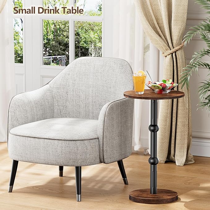 Drink Table, Small Round Side Table - Image 2