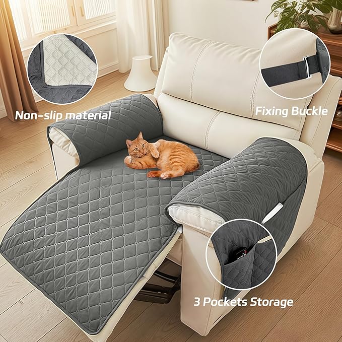 MEHIDFY Sofa Seat Arm Cover, Waterproof Couch Armrest Protector, Anti-Slip Sofa - Image 7