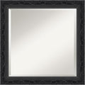 Amanti Art Bathroom Mirror for Over Sink, 25x25 Filigree Gloss Black Square by AmantiArt