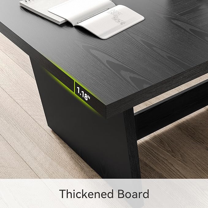 1Easylife 70.87 Inches Long Executive Desk, Industrial Simple Study Writing - Image 4