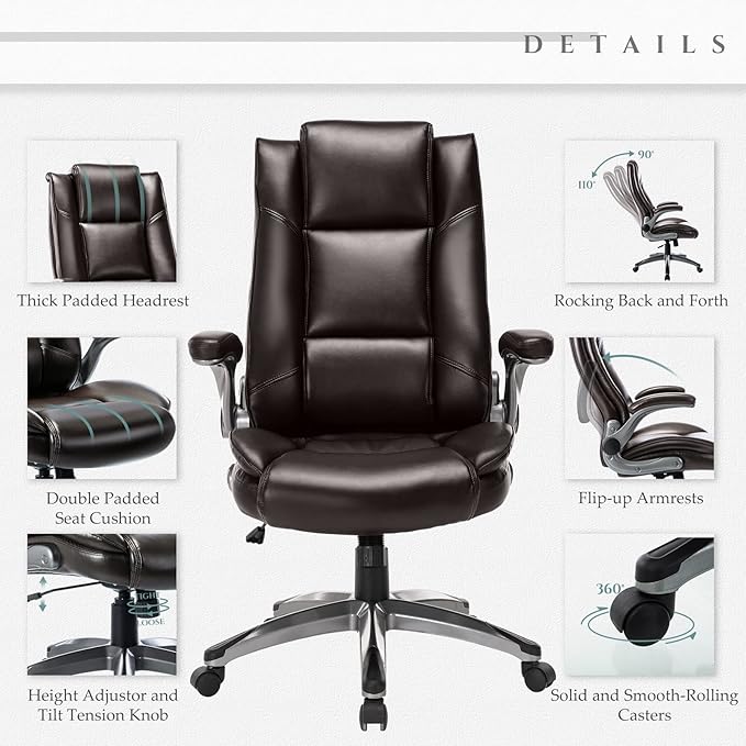 Leather Executive Office Chair - Image 5