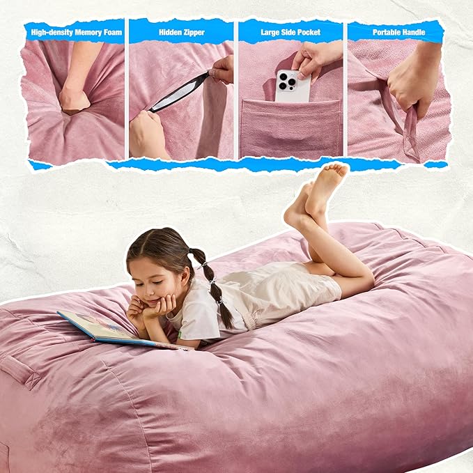 Hobestluk 4FT Bean Bag Chair Large Beanbag - Image 5