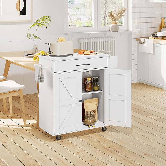 HOOBRO Kitchen Island with Power Outlet, Kitchen Storage Island with Large - Image 4