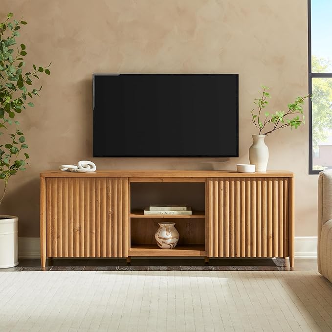 Walker Edison Flynn Scandinavian Reeded TV Stand - Image 8