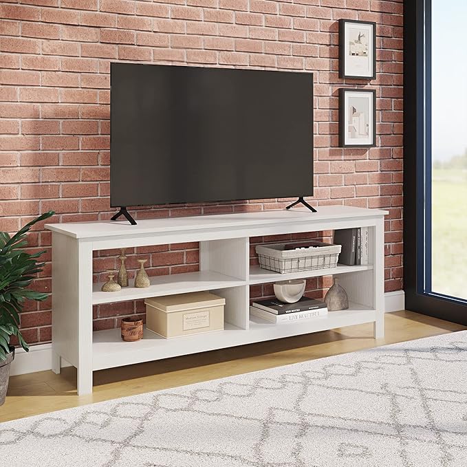 Panana Modern TV Stand with 4 Open Shelves 55inch Entertainment Center - Image 4