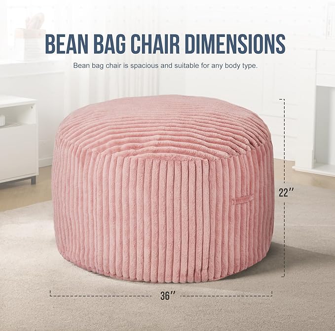 3ft Bean Bag Chairs for Adults Large Beanbag Chair - Image 2