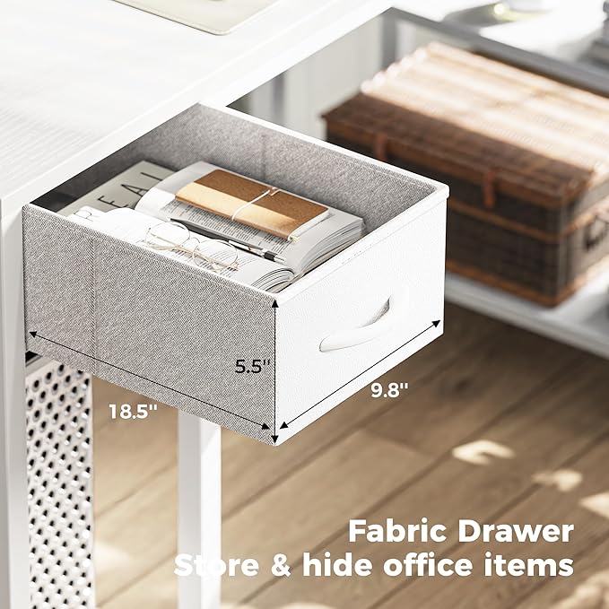 SUPERJARE 47 inch Reversible L Shaped Desk - Image 3