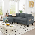 ZeeFu Convertible Sectional Sofa Couch, Classic 3 Seat L-Shaped Sofa by ZeeFu