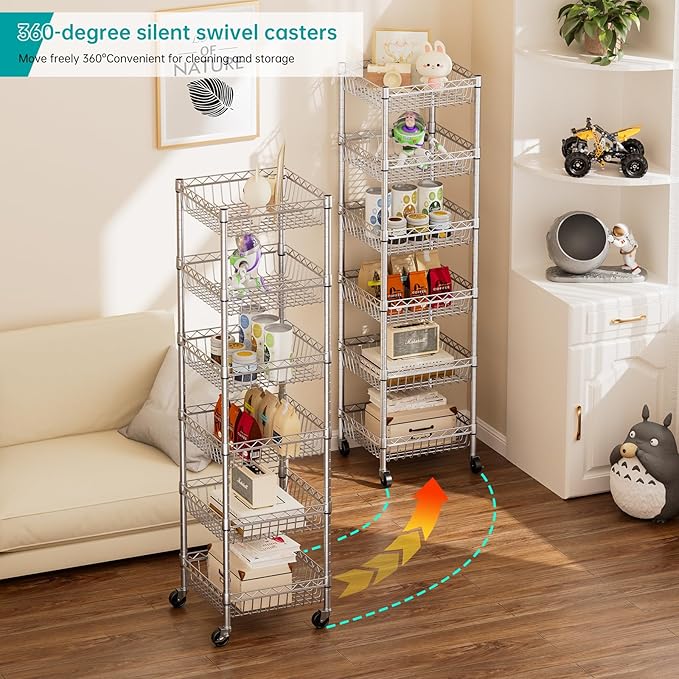 SINGAYE 6 Tier Shelf Adjustable Storage Shelves Rack Standing Units - Image 7
