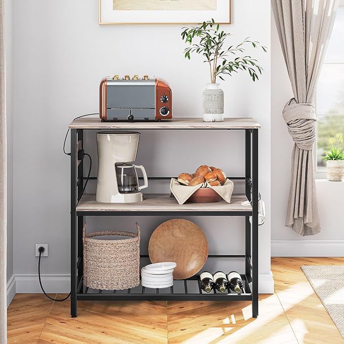 HOOBRO Kitchen Island with Storage, Kitchen Island Table with Power Outlet - Image 7