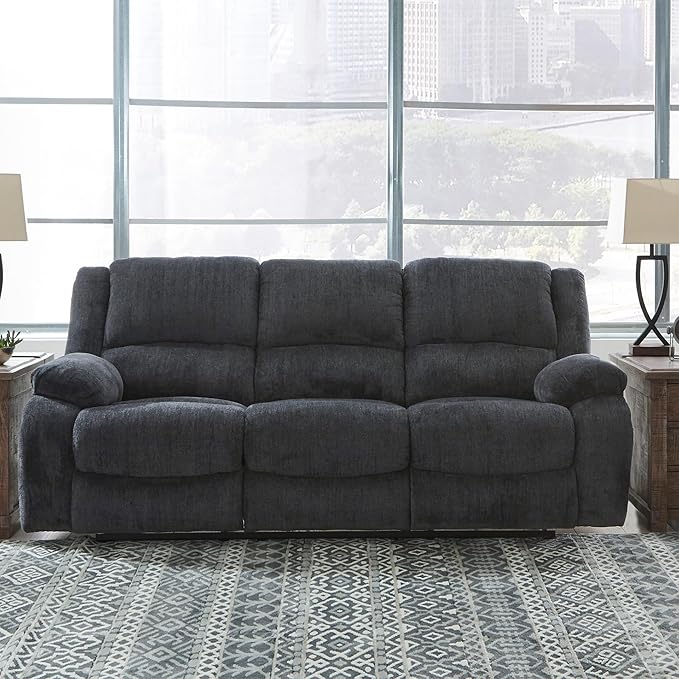 Signature Design by Ashley Draycoll Contemporary Power Reclining Sofa, Dark Gray - Image 2