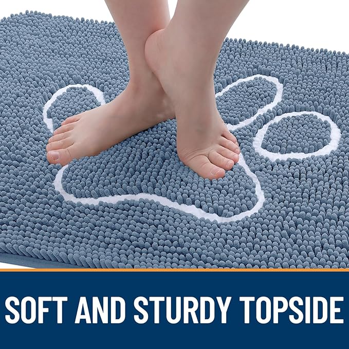 OLANLY Door Mat for Muddy Dog Paws 36x24, Absorbent Chenille Doormat - Image 4