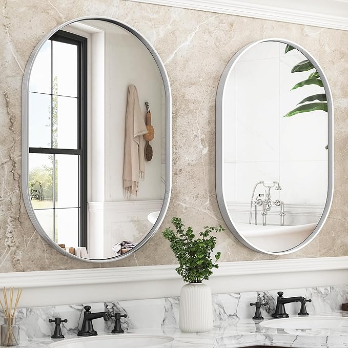 Suidia 22" x 30" Bathroom Mirror, Bathroom Vanity Mirror Metal Framed, - Image 2