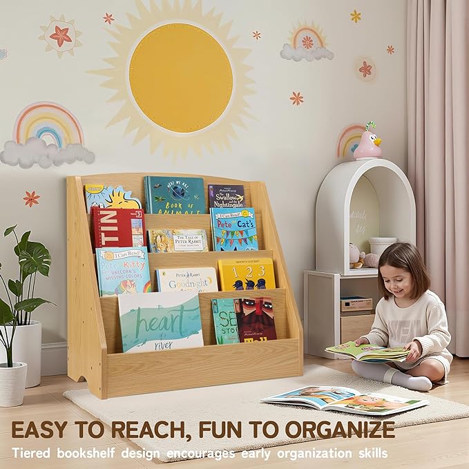 TOETOL 4-Tier Kids Bookshelf - Image 4