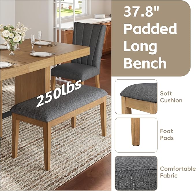 Ball & Cast 6 Piece Farmhouse Dining Table Set - Image 7