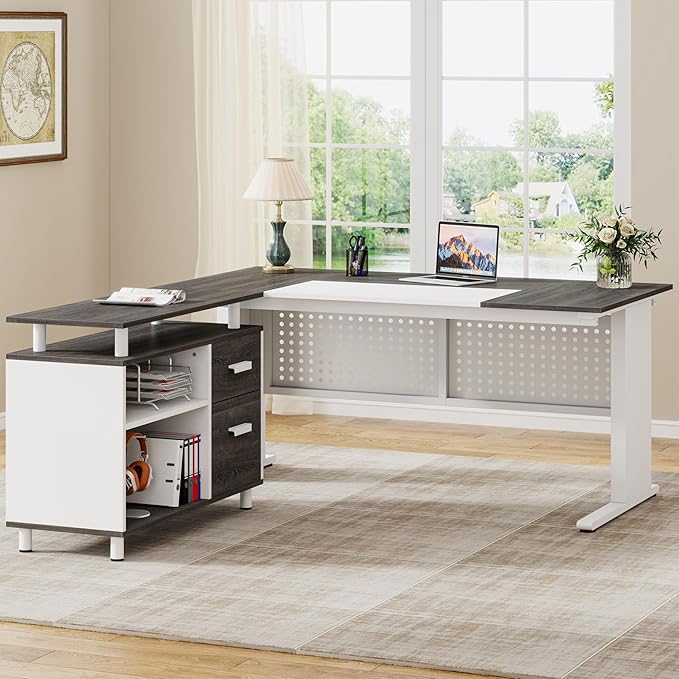 Tribesigns 63 Inch Executive Desk - Image 8