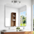 BONEWEI Silver Bathroom Mirror, 48x48 inch Wall Mirror by BONEWEI