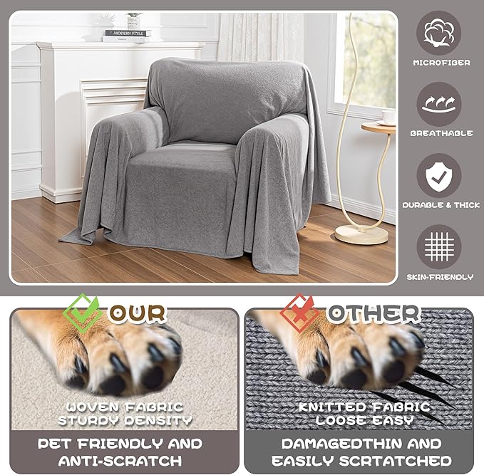 MYSKY HOME Armchair Couch Cover, Sofa Covers Washable, Couch Cover - Image 2