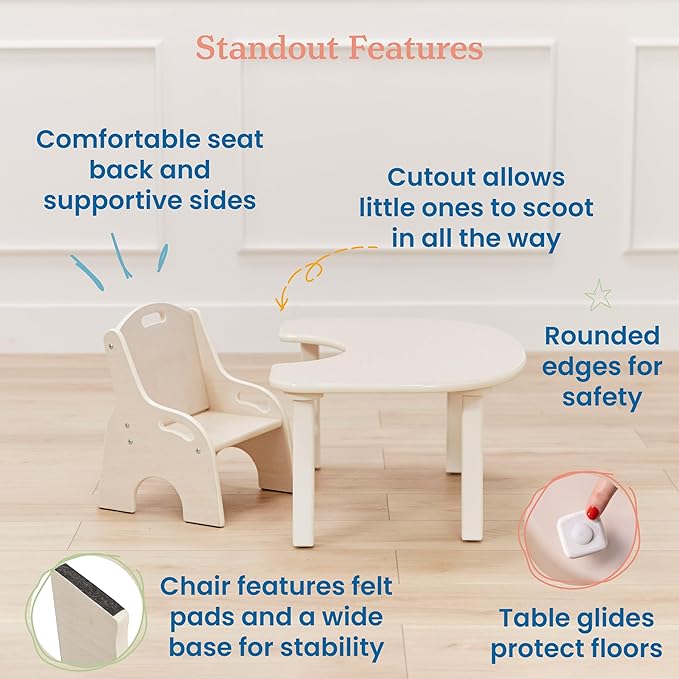 ECR4Kids Little Learner Table and Chair Set, Kids Furniture - Image 4