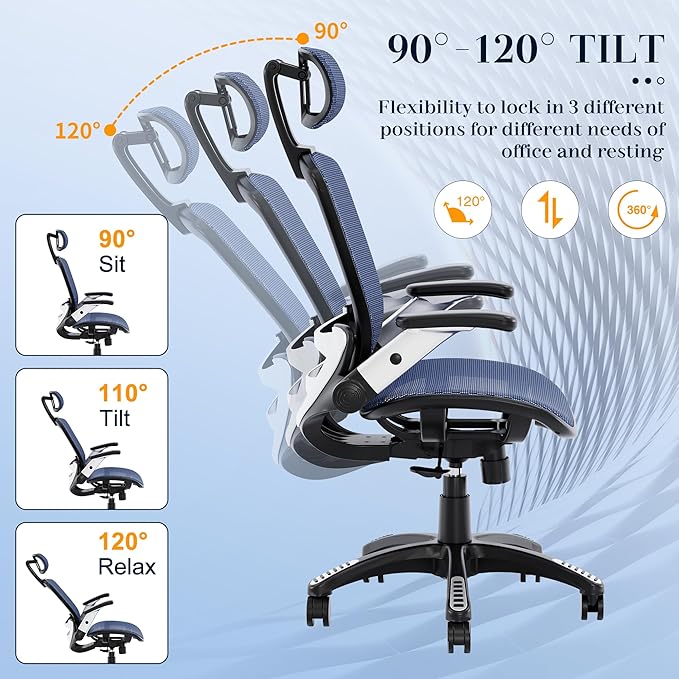 GABRYLLY Ergonomic Office Chair, High Back Mesh Desk Chair - Image 7
