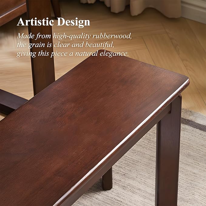 Dining Bench, Solid Wood Bench - Image 4