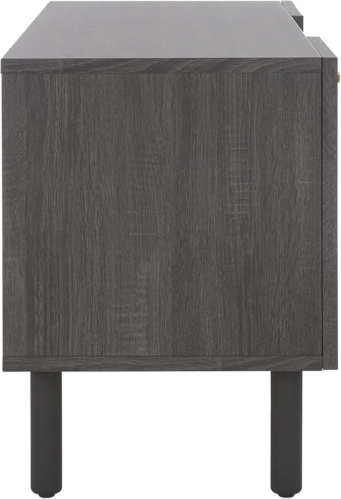 SAFAVIEH Home Collection Ophelia Distressed Black 2-Door 2-Shelf Entertainment - Image 6