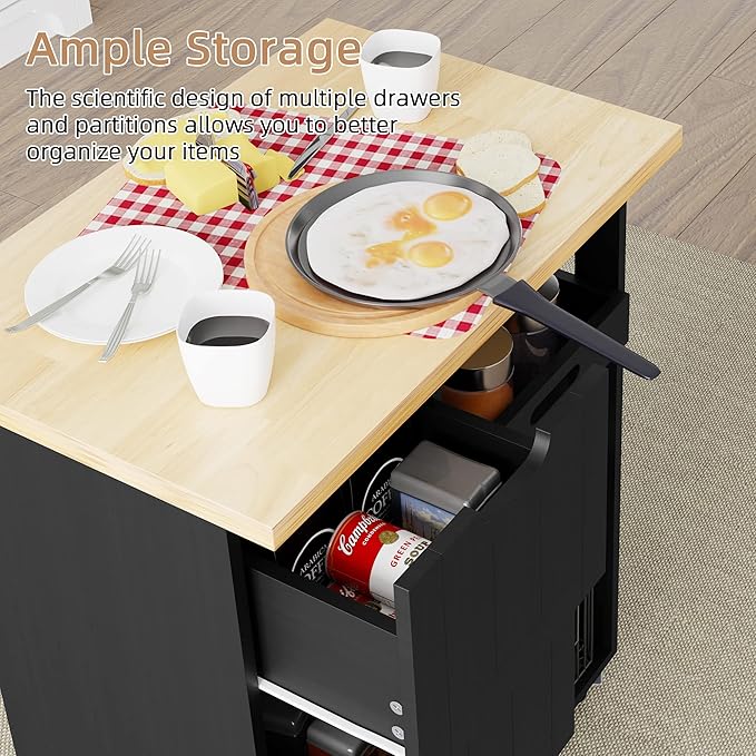 Shintenchi Kitchen Island Cart - Image 2