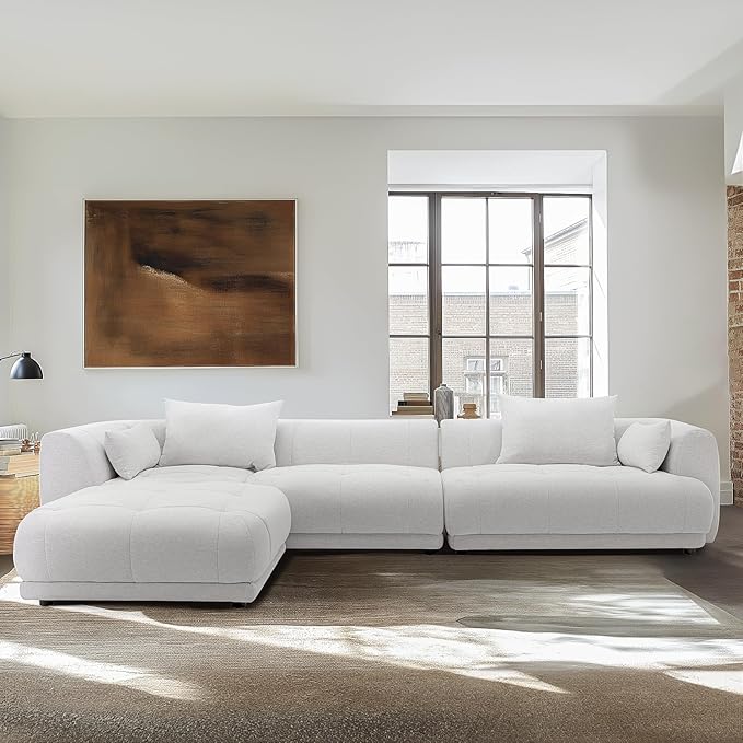 COLAMY 144" Modular Sectional Chenille Couch by COLAMYINC
