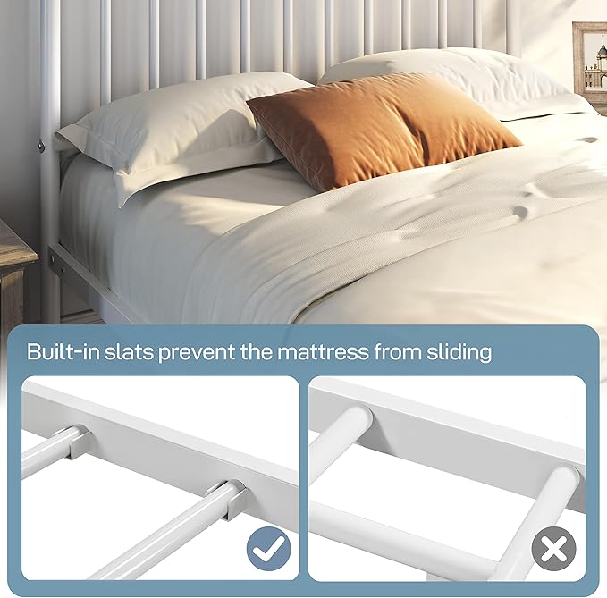 Yaheetech 14 Inch Full Size Bed Frame Metal Platform Bed - Image 6