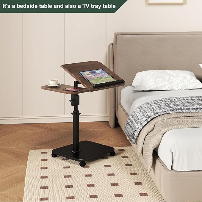Adjustable Height C Shaped End Table - Image 5