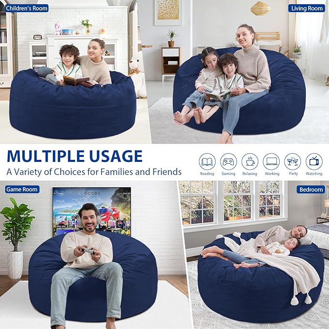 3FT Bean Bag Chair, Comfy Bean Bag Chairs - Image 5