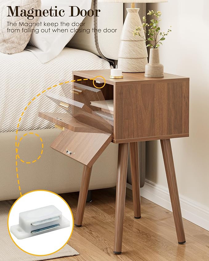 Night Stand, Walnut Nightstand - Image 4