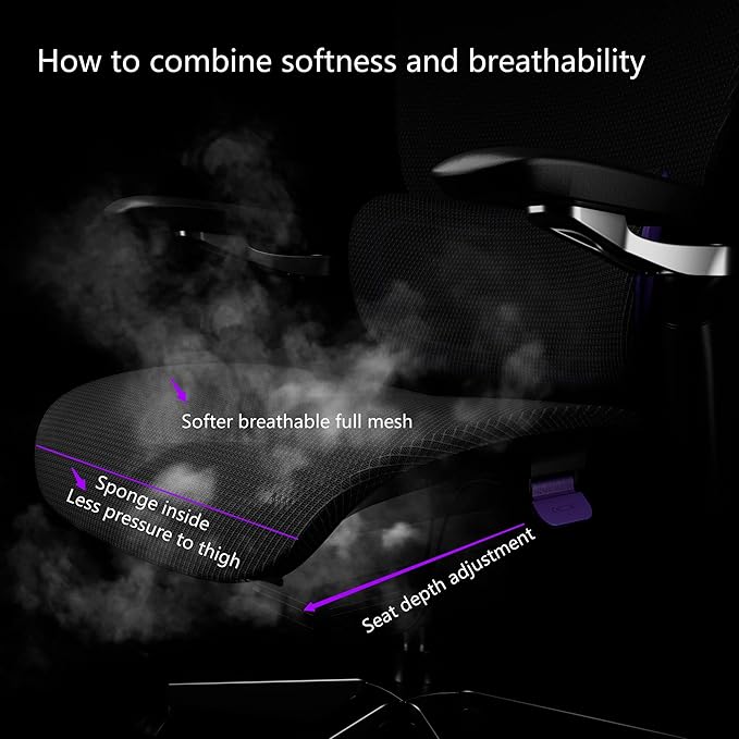 Ergonomic Office Chair, Mesh Home Office Desk Chair - Image 7