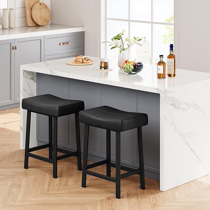 GarveeHome Counter Height Bar Stools Set of 2, 24 Inch Barstools - Image 7