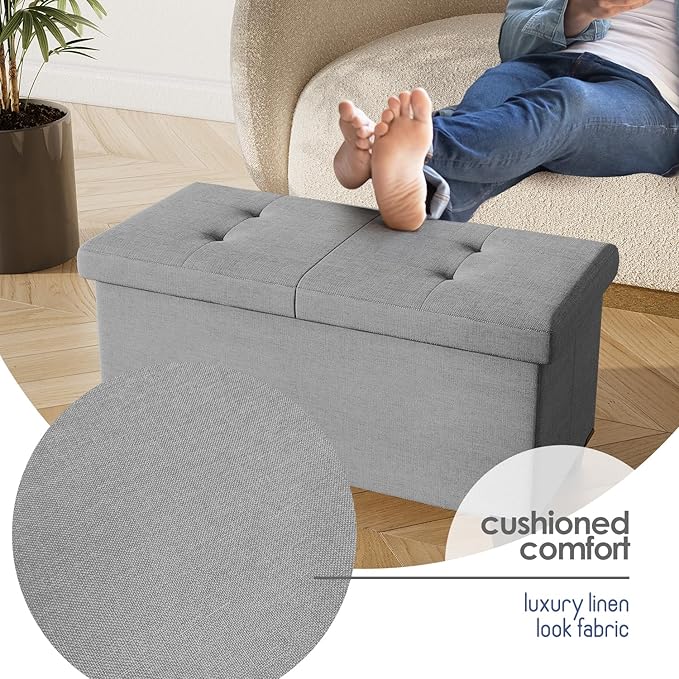 STORAGEBUD Storage Ottoman Bench - Image 7