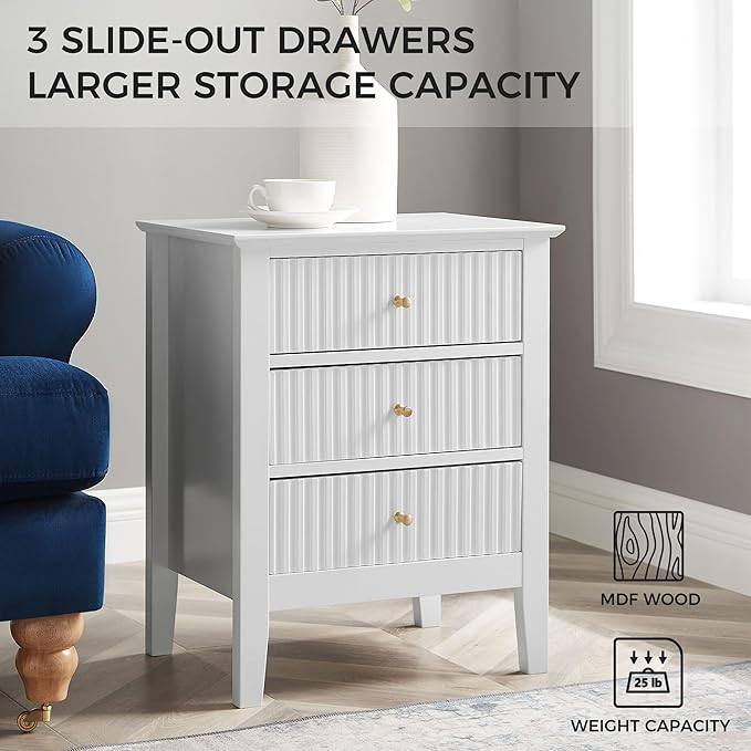 OCANDO White Bed Side Table - Image 6