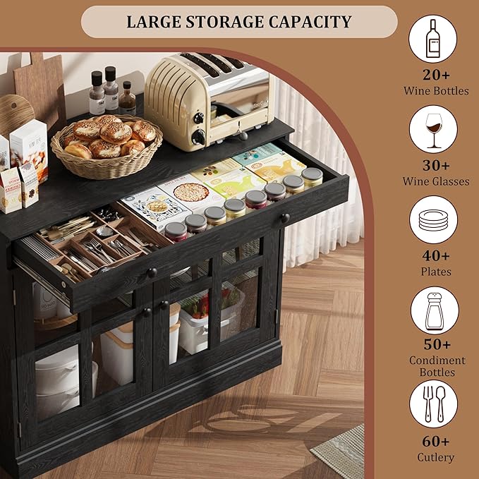GarveeHome 35.4" Sideboard Buffet Cabinets - Image 3